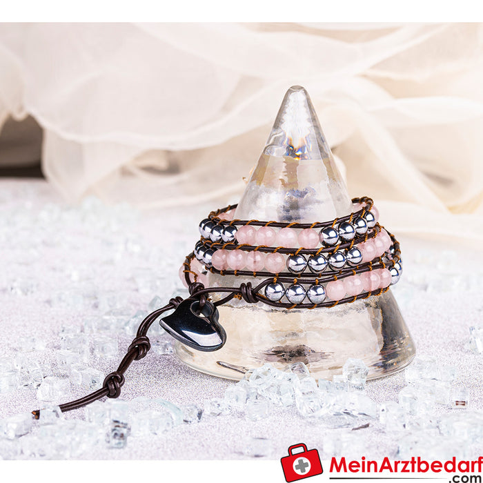 Berk magnetic wrap bracelet, rose quartz