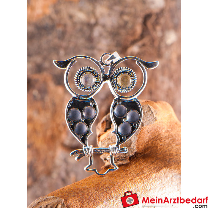 Hibou Berk avec labradorite, pendentif