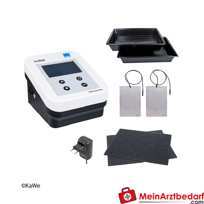 KaWe SwiSto3 iontophoresis set, including accessories