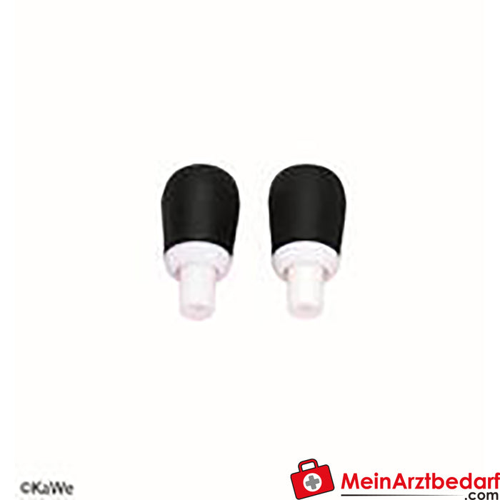 KaWe Azeitonas auriculares, Ø 5,5 mm, giratórias, pretas, 10 unid.