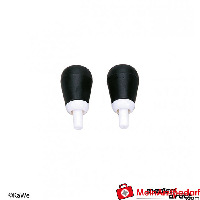 Embouts auriculaires KaWe, Ø 3,5 mm, pivotants, noirs, 10 pièces