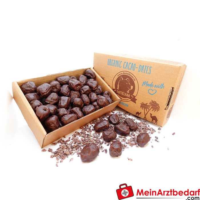 DATTELBÄR Dattes au cacao BIO avec cacao Zotter, boîte de 500 g