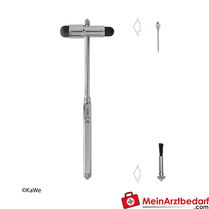 KaWe Buck neurological reflex hammer with metal handle