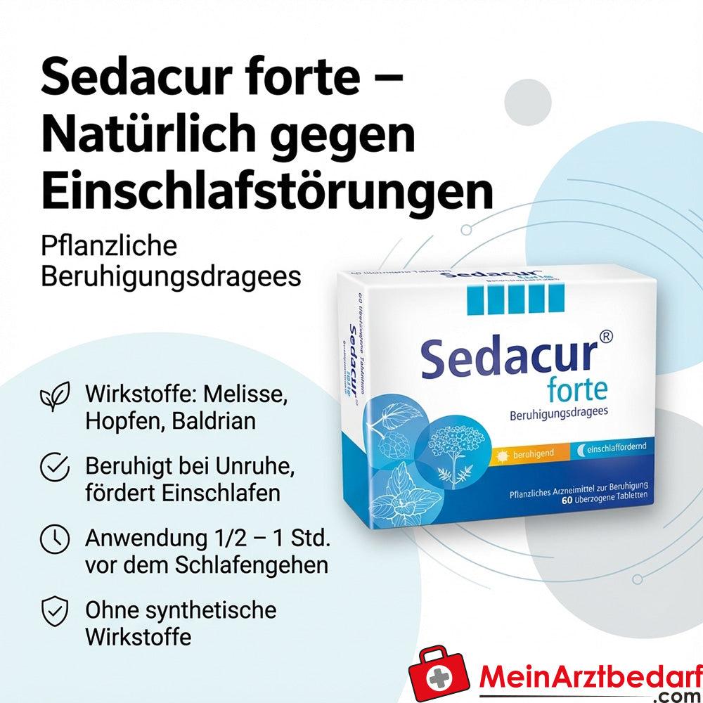 Sedacur forte valeriana 75 mg melisa 45 mg lúpulo 23 mg comprimidos recubiertos