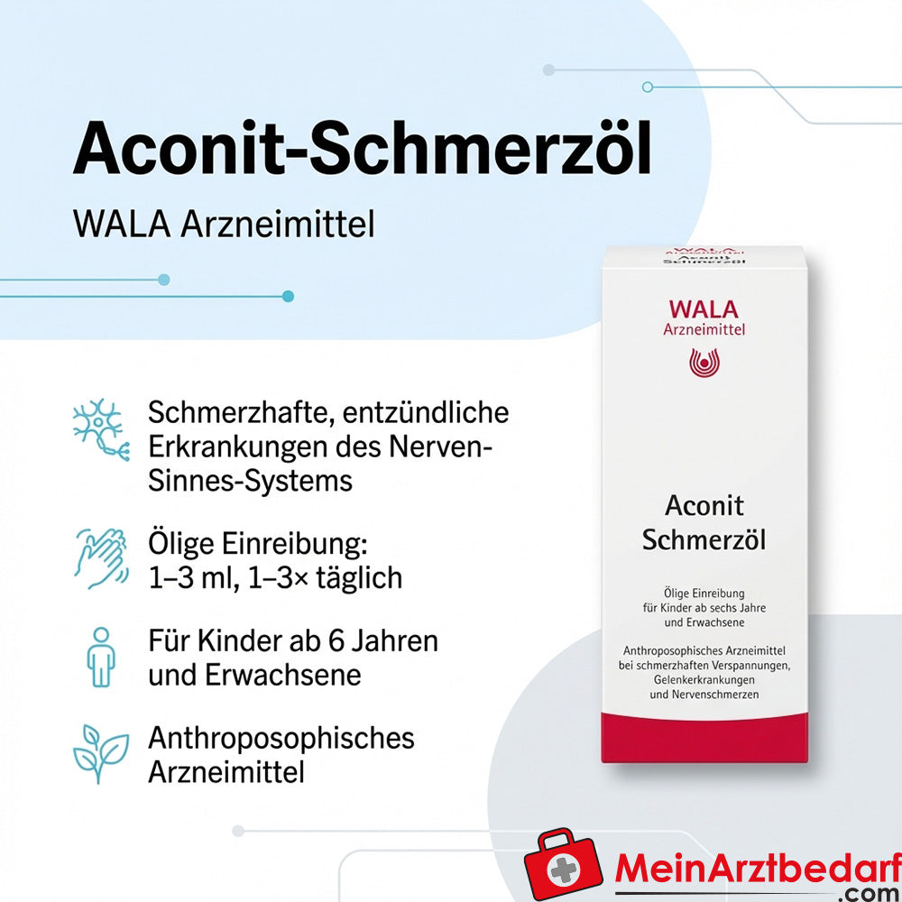 Aconiet pijnolie (Aconitum) olie, antroposofisch geneesmiddel