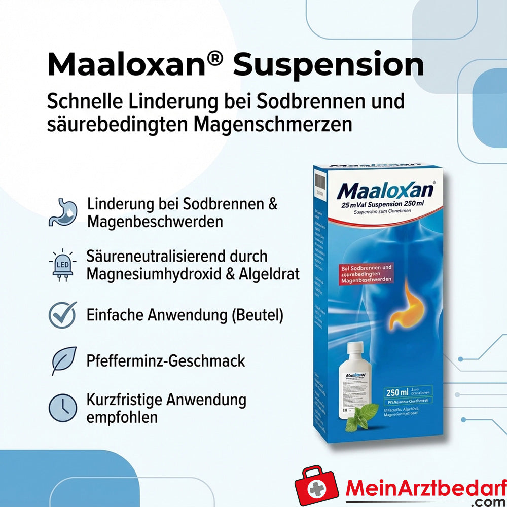 Maaloxan Suspension Magnesiumhydroxid 400 mg + Algeldrat 25 ml
