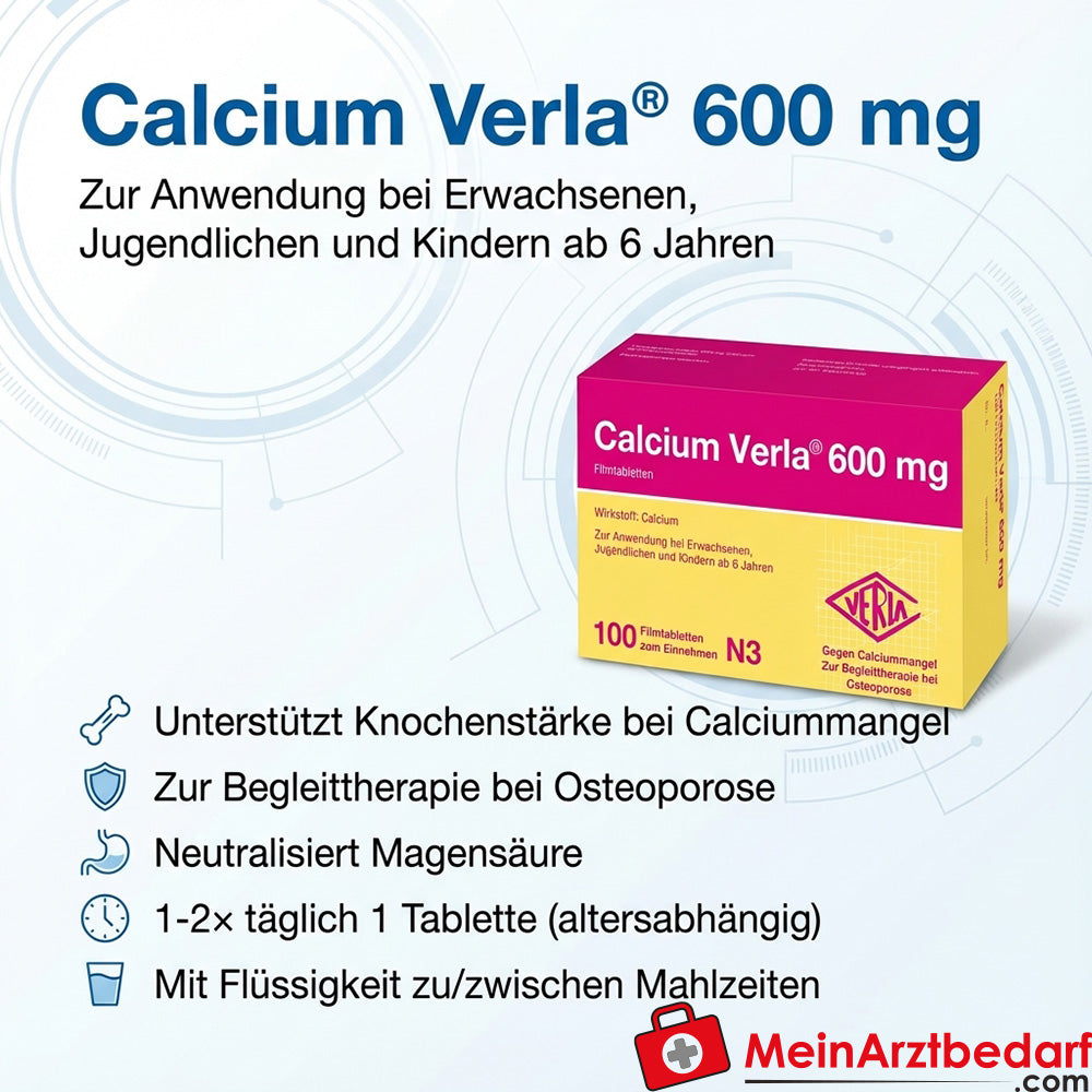 Tabletki Calcium Verla 600 mg