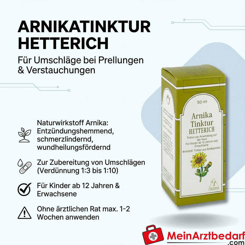 Tintura de árnica Hetterich (Arnica montana) tintura