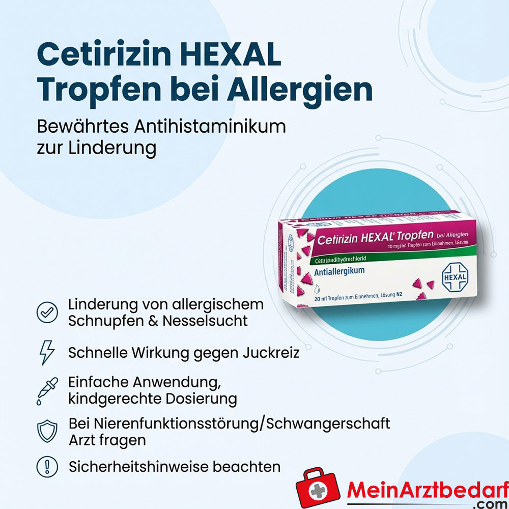 Hexal Cetirizina 10 mg/ml gocce per le allergie