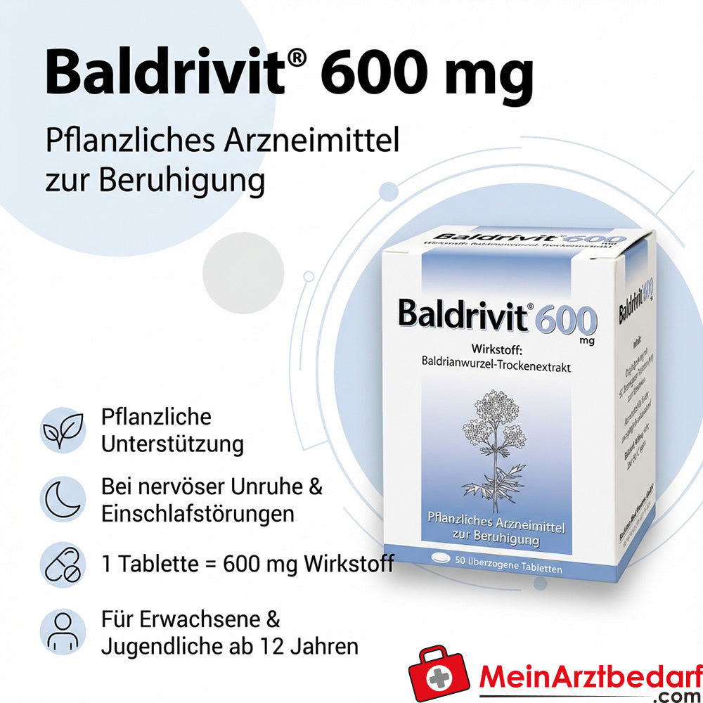 Baldrivit 600 mg compresse fitoterapico per l'irrequietezza nervosa e i disturbi del sonno