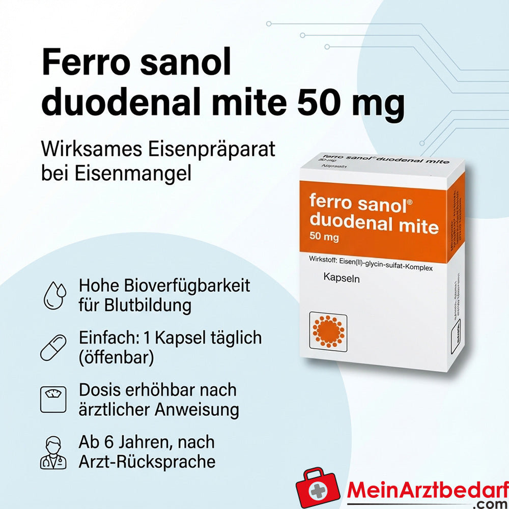 Ferro Sanol Duodenal mite 50 mg Kapseln