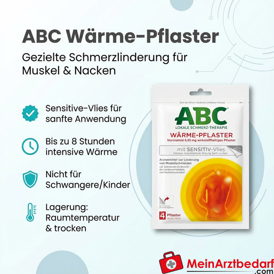 Hansaplast med ABC Wärme-Pflaster 9,85 mg Sensitive‑Vlies