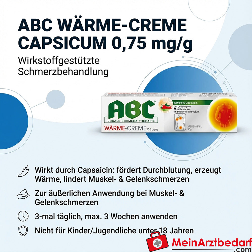 Hansaplast med ABC Crema calentadora Capsaicina 0,75 mg/g Crema 1 tubo