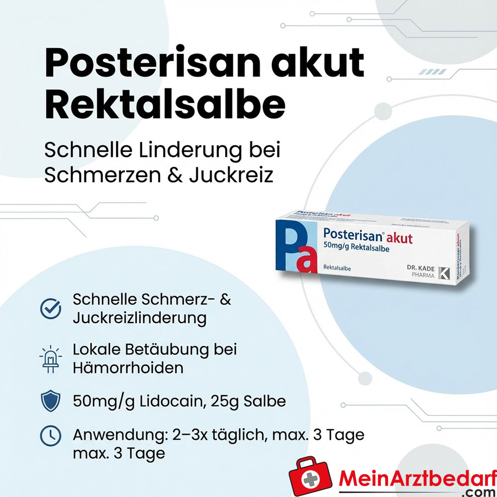 Posterisan akut 50 mg/g Rektalsalbe Tube 20 g