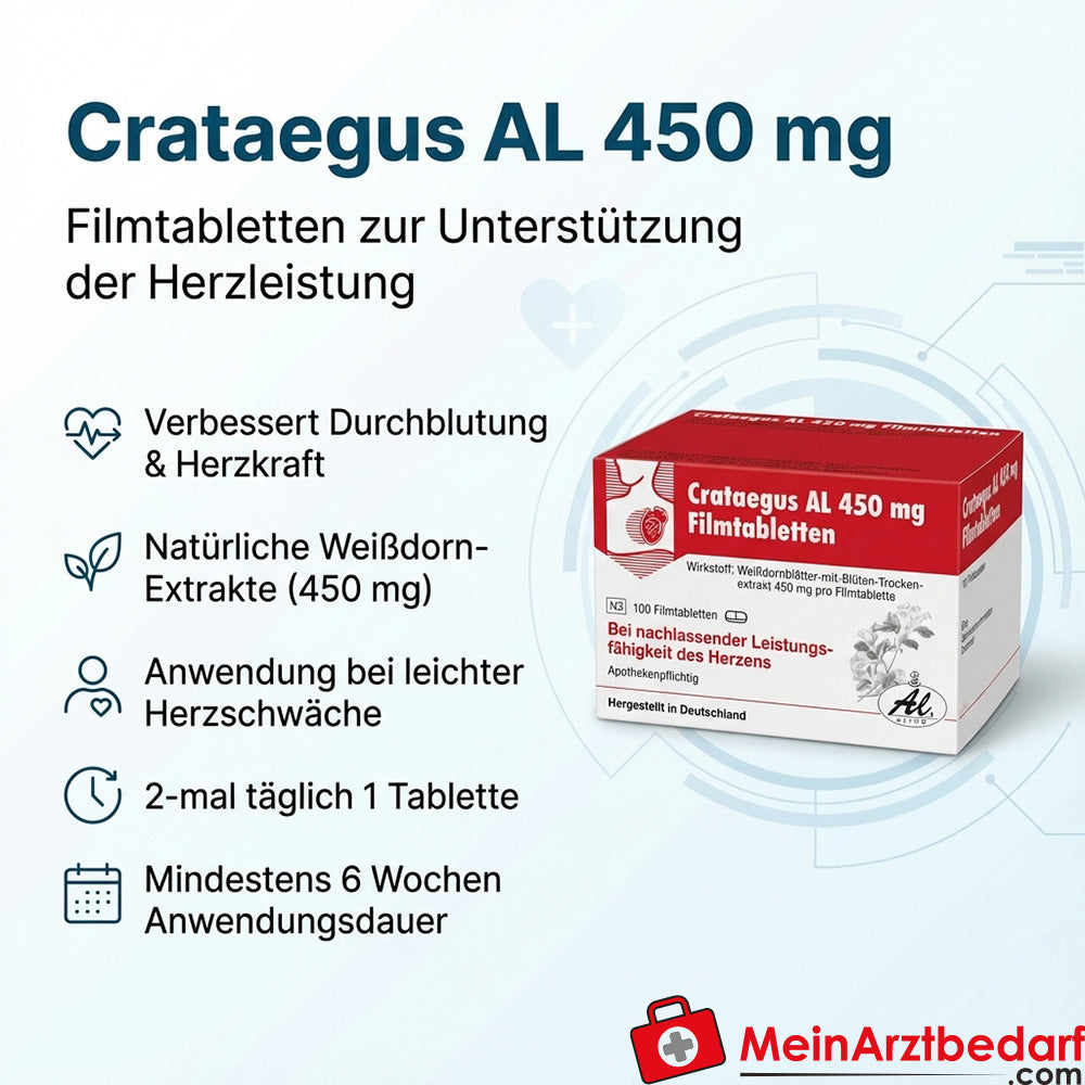 Crataegus AL 450 mg comprimidos 60 unidades