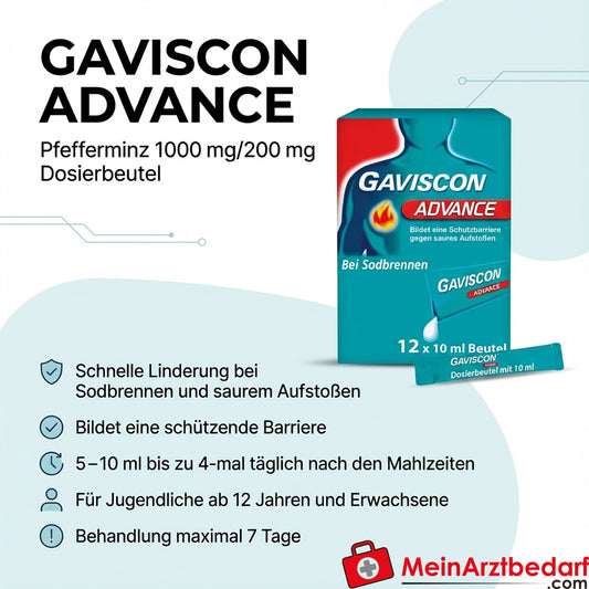 Gaviscon Advance Peppermint 1000 mg/200 mg saszetki
