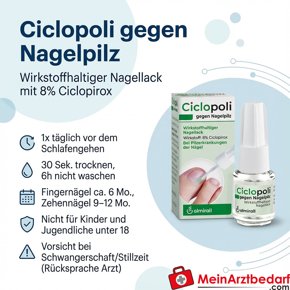 Ciclopoli gotas solución tópica hongos en las uñas