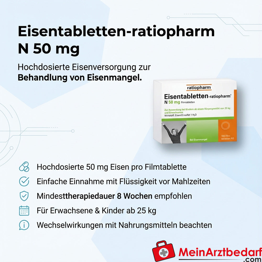 ratiopharm Comprimés de fer N 50 mg Comprimés