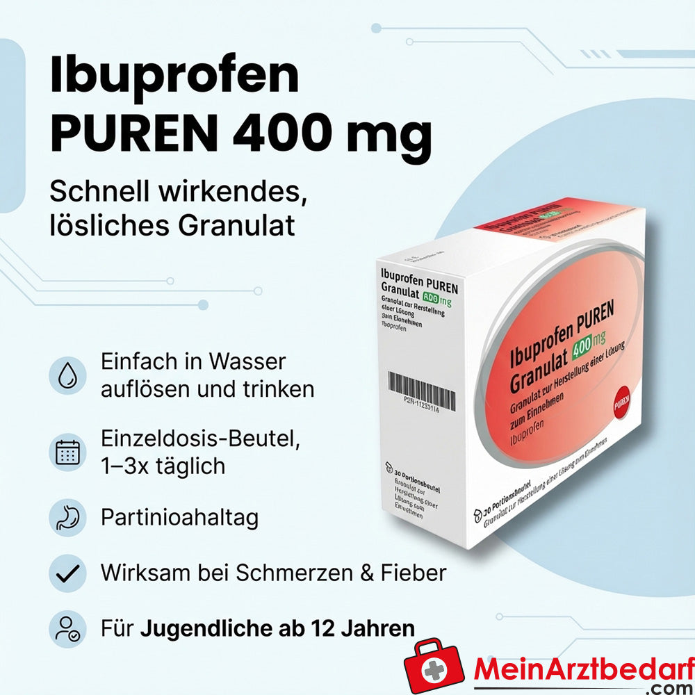 PUREN Ibuprofen 400 mg oplosbaar zakje 1 stuk