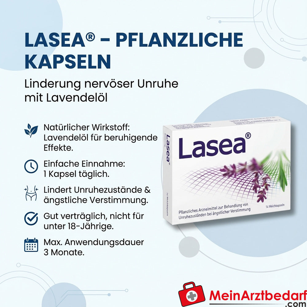 Lasea Lavendelöl Kapseln pflanzliches Arzneimittel bei nervöser Unruhe