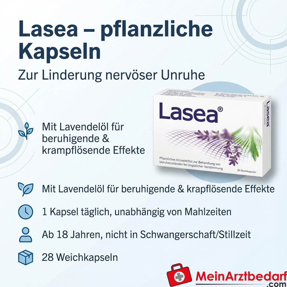 Lasea lavendelolie capsules kruidengeneesmiddel voor nerveuze rusteloosheid