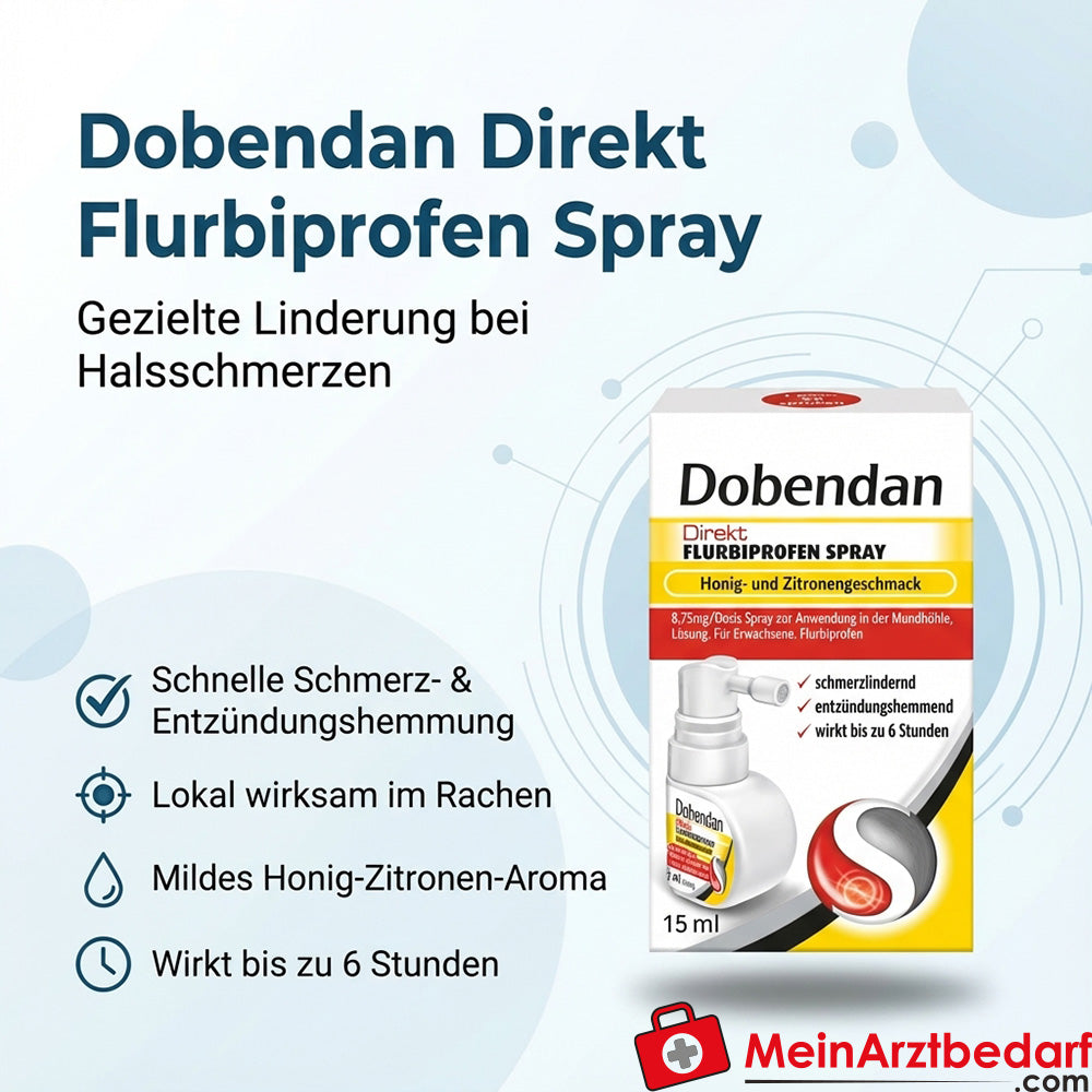 Dobendan Direkt Flurbiprofen 8,75 mg/Dosis Rachenspray Honig‑Zitrone