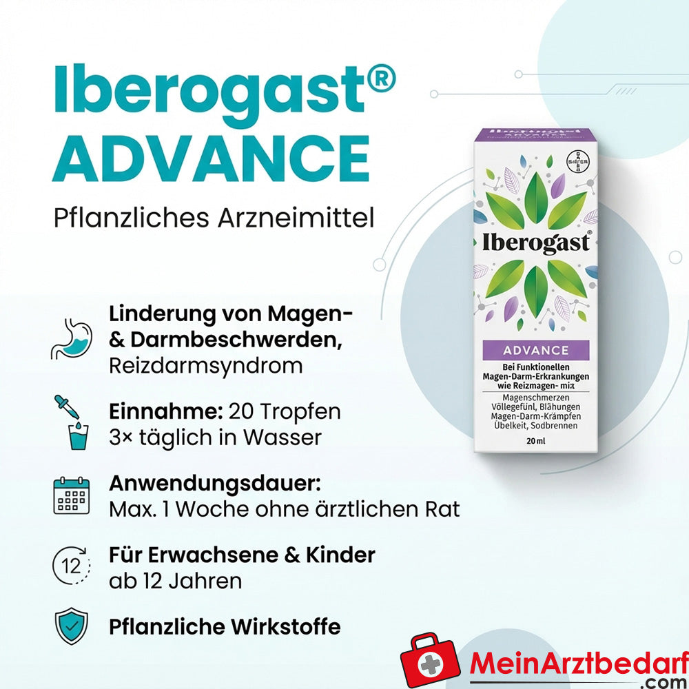 Iberogast ADVANCE gotas a base de plantas para afecciones gastrointestinales