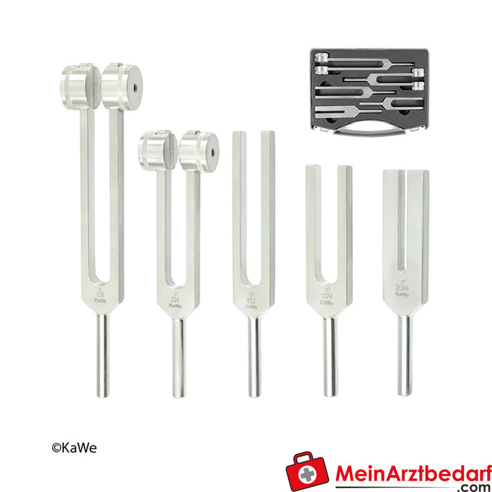 KaWe tuning fork set of aluminum, 5 pcs.