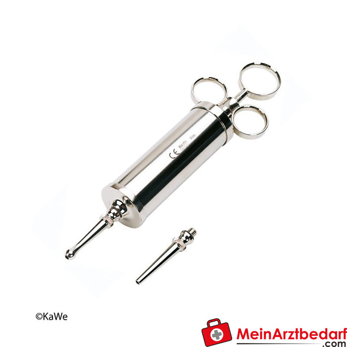 KaWe all-metal syringe with 2 needles - 50 ccm