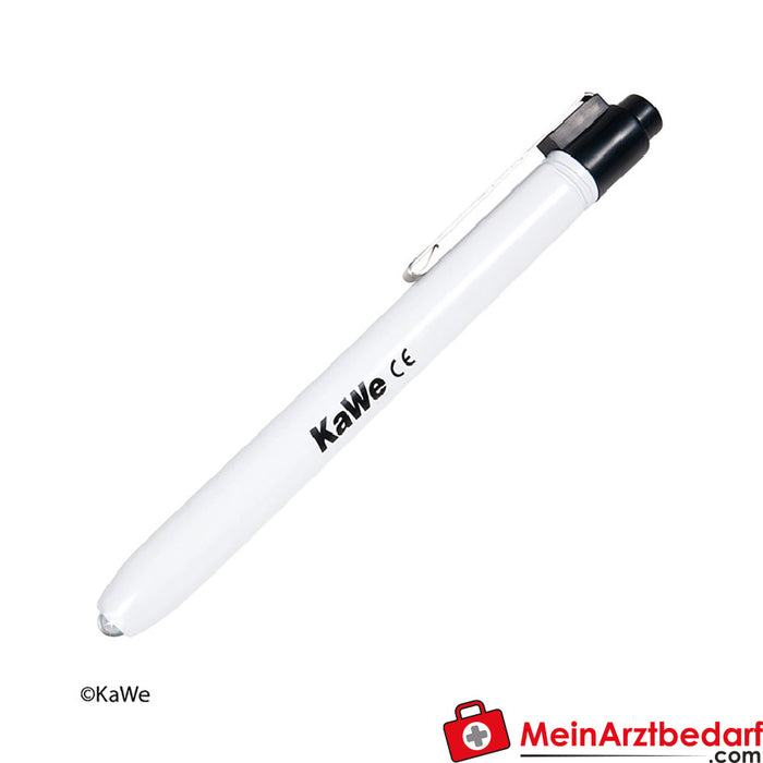 Lampe de diagnostic KaWe, blanc, métal, avec bouton-poussoir, 5 pces