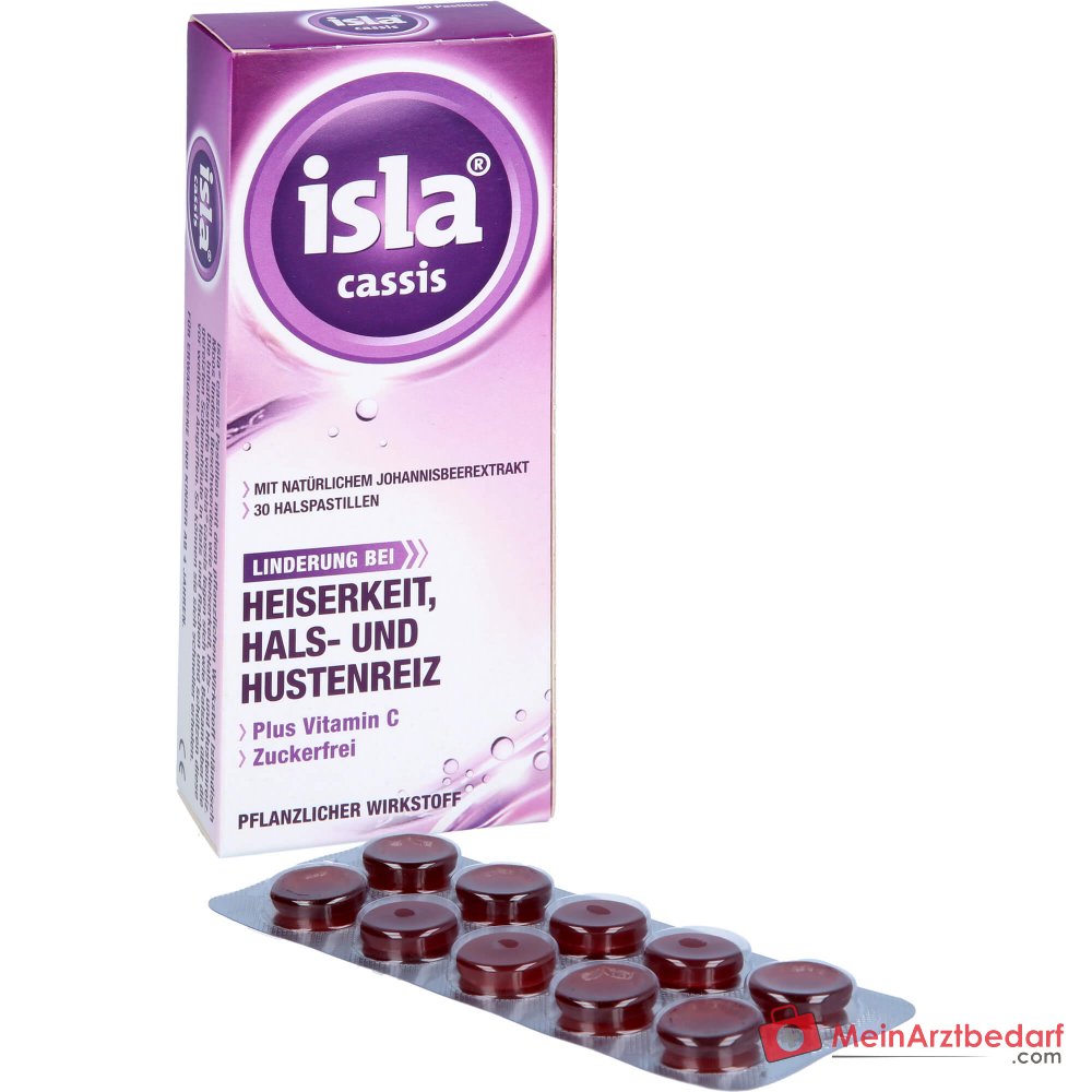 Isla Cassis Halspastillen 80 mg Isländisches Moos-Extrakt Packung