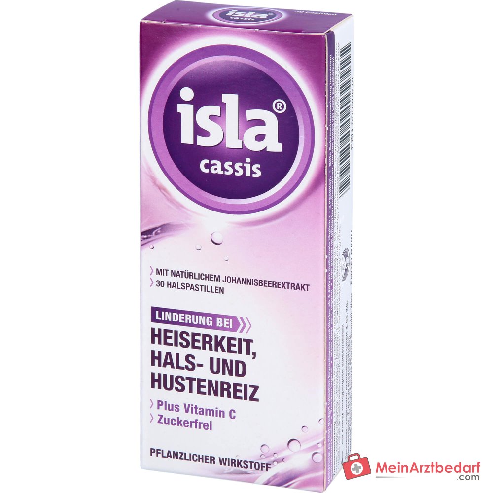 Isla Cassis Halspastillen 80 mg Isländisches Moos-Extrakt Packung