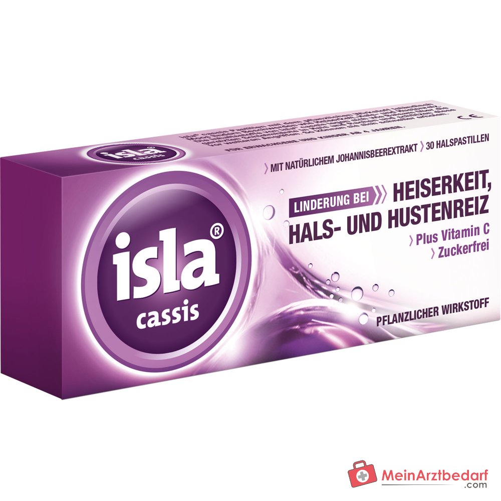 Isla Cassis Halspastillen 80 mg Isländisches Moos-Extrakt Packung