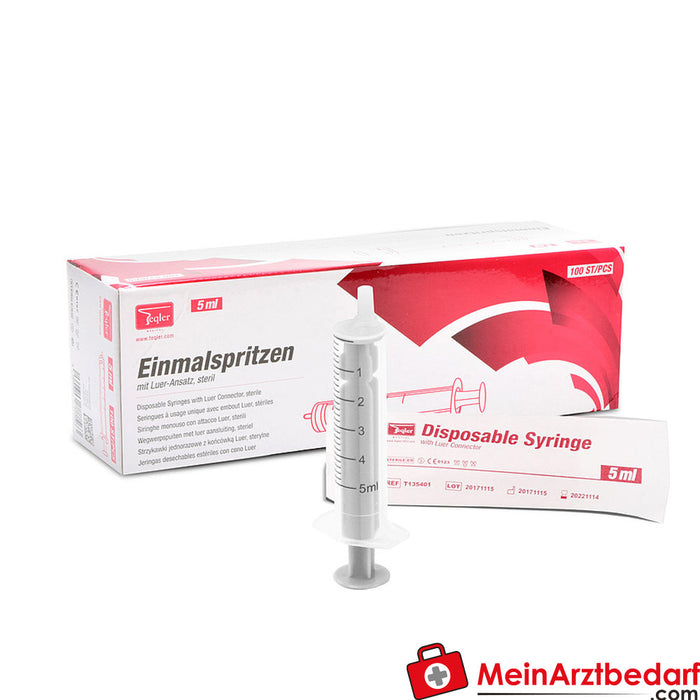 Jeringas desechables Teqler con conexión Luer