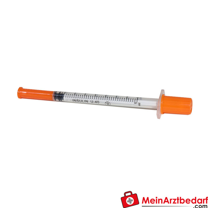 Siringhe da insulina Teqler U-40 con cannula, 100 pz.