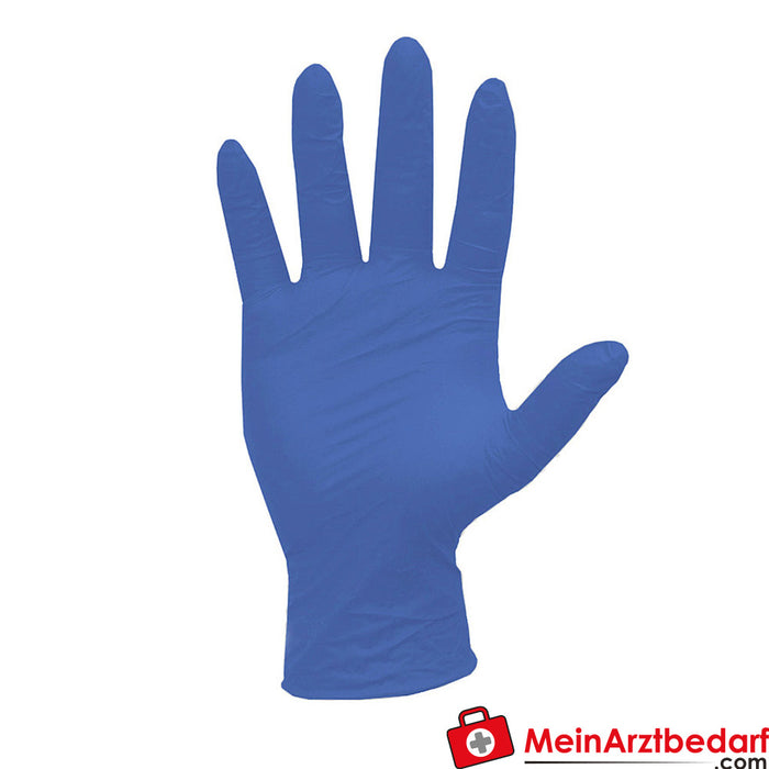 Rękawice nitrylowe Teqler, bezpudrowe, niebieskie