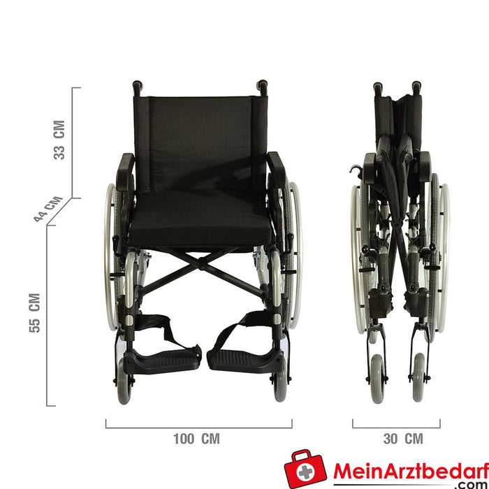 Teqler comfort opvouwbare rolstoel