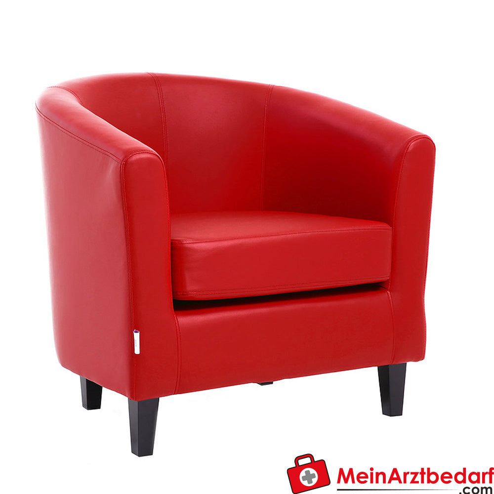 Fotel do poczekalni Drewniana rama Sztuczna skóra PU 72×62×71 cm Recepcja praktyczna