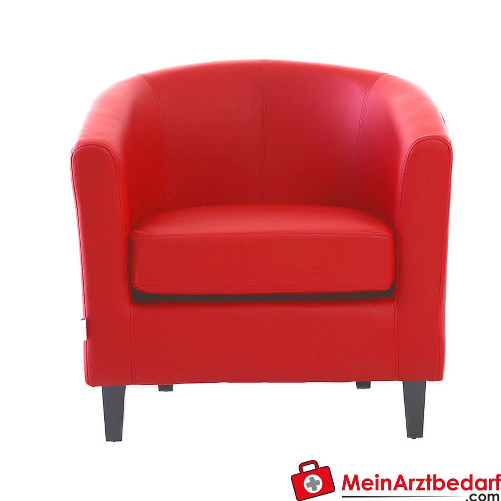 Fotel do poczekalni Drewniana rama Sztuczna skóra PU 72×62×71 cm Recepcja praktyczna