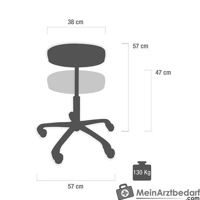 Tabouret à roulettes Teqler Avec déclencheur à anneau