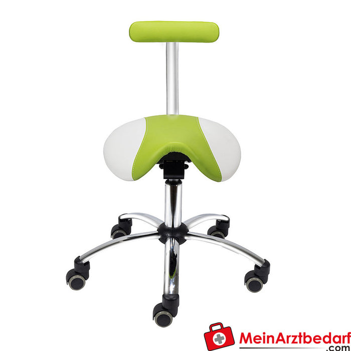 Teqler saddle stool with removable backrest