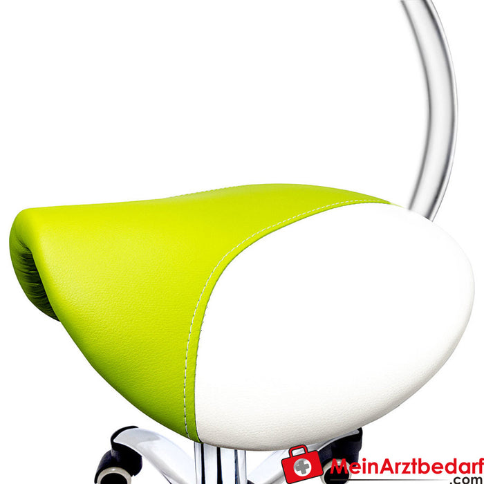 Teqler saddle stool with removable backrest