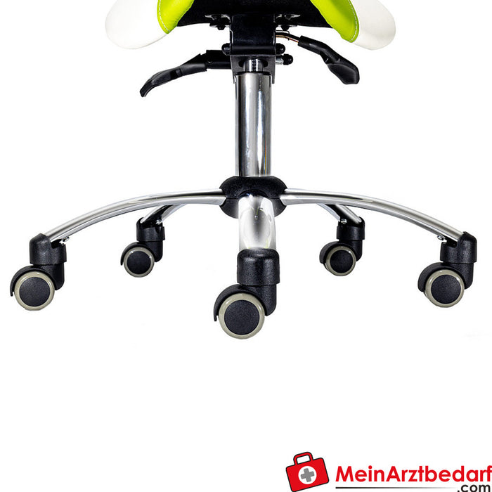 Teqler saddle stool with removable backrest