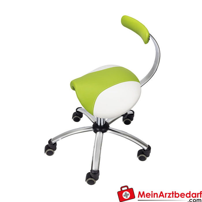 Teqler saddle stool with removable backrest