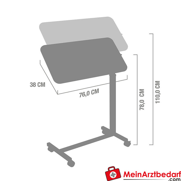 Teqler Table de lit pivotante