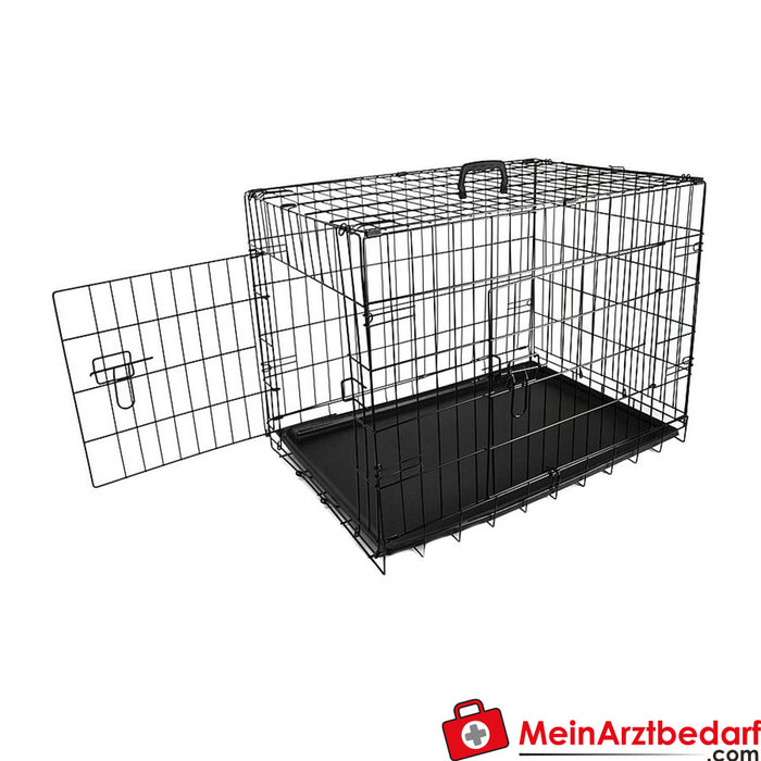 Teqler Foldable Pet Cage, Black