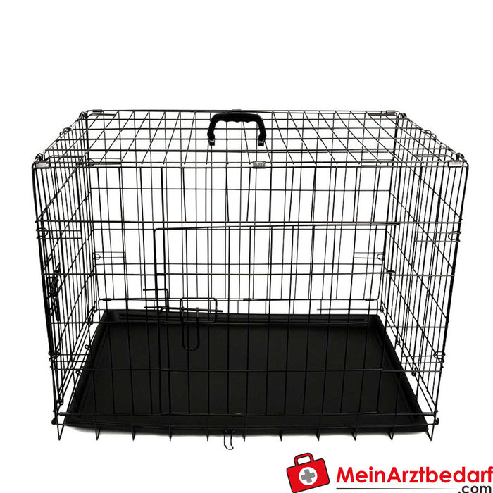 Teqler Foldable Pet Cage, Black