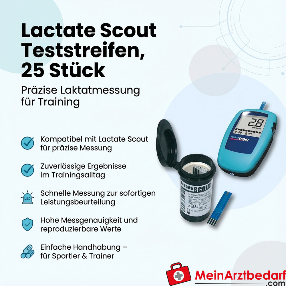Lactate Scout 25 Teststreifen in der Spenderbox