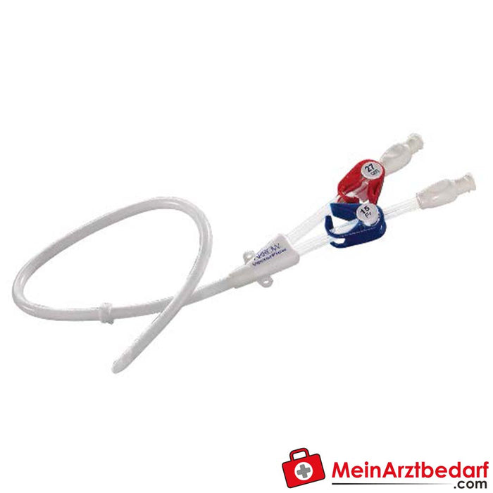 Arrow-Clark Vectorflow hemodialysis catheter, replacement connection for retrograde catheter
