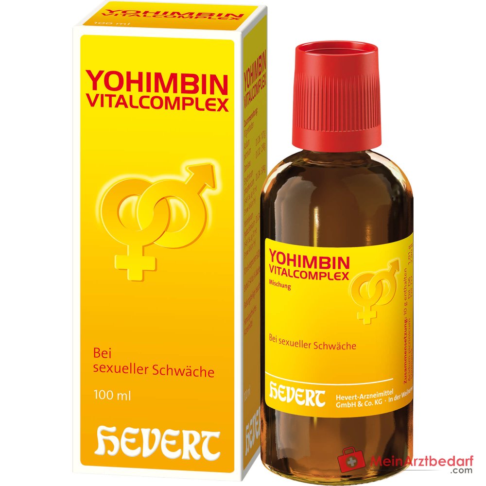Hevert Yohimbin Vitalcomplex Acidum picrinicum / Damiana / Strychninum phosphoricum / Yohimbinum hydrochloricum Tropfen, 200 ml